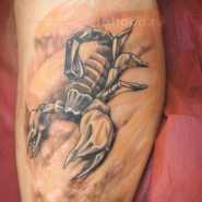 Татуировка скорпиона на ноге