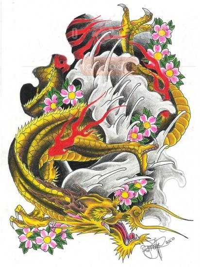 Татуировки дракона Япония - символ силы и мощи