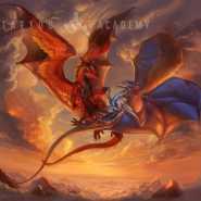 эскиз тату цветные драконы