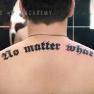 Тату надпись no matter what