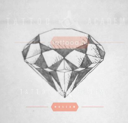 Татуировки бриллиант (алмаз): значение и 51 фото и эскизов