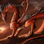 эскиз тату дракона с прозрачными крыльями