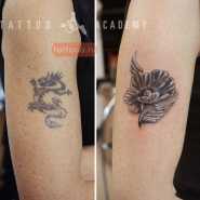 Исправление татуировкой цветка