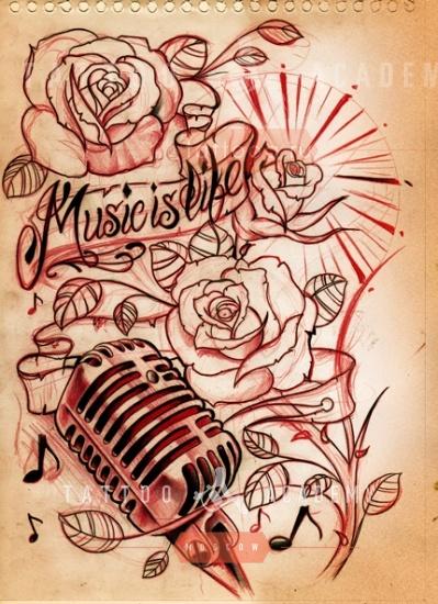 Тату (татуировки) Роза Олд скул: значение и эскизы для девушек и мужчин