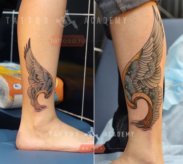 Символика татуировки крыльев на спине у девушек