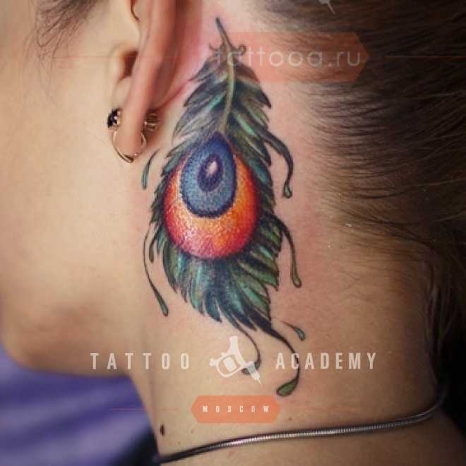 Виды татуировок за ухом